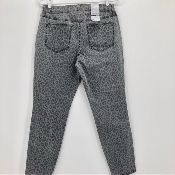 NWT New Directions Sleek Sculpt Cheetah Print Women’s Skinny Jeans Size 10R - Picture 3 of 12